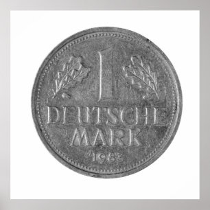 1 deutschemark, Tyskland Poster