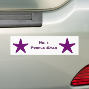 1 Djup Lila Star Bildekal