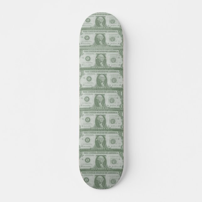 1 Dollar Bill Skateboard Bräda 21,5 Cm (Framsida)