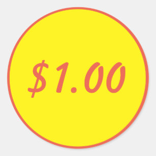 $1 Dollar Vending Maskin Label-etikett Runt Klistermärke