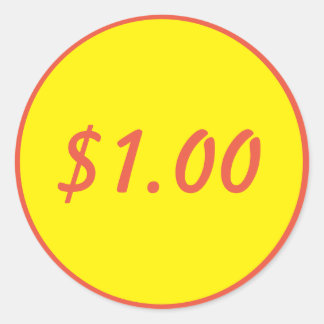 $1 Dollar Vending Maskin Label-etikett Runt Klistermärke