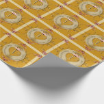 1:e eller 50:e årsdagen för Golden Ochre-Bröllop Presentpapper<br><div class="desc">Om du är tittar för den unika inslagningen med en ursprunglig,  ornerad,  hjärtemblem för deras 1:a pappra och guld eller 50:e gyllene bröllop-årsdag,  så kanske du har hittat den med min egen grafik på Zazzle-inslagning papper!</div>