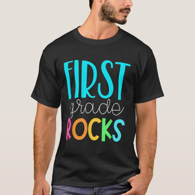 1:e Klass-läraren Första Klass Sten T Shirt (Framsida)
