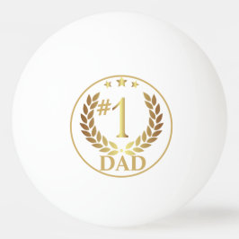 #1 Emblem Fars dag Gift PAPPA Pingisboll