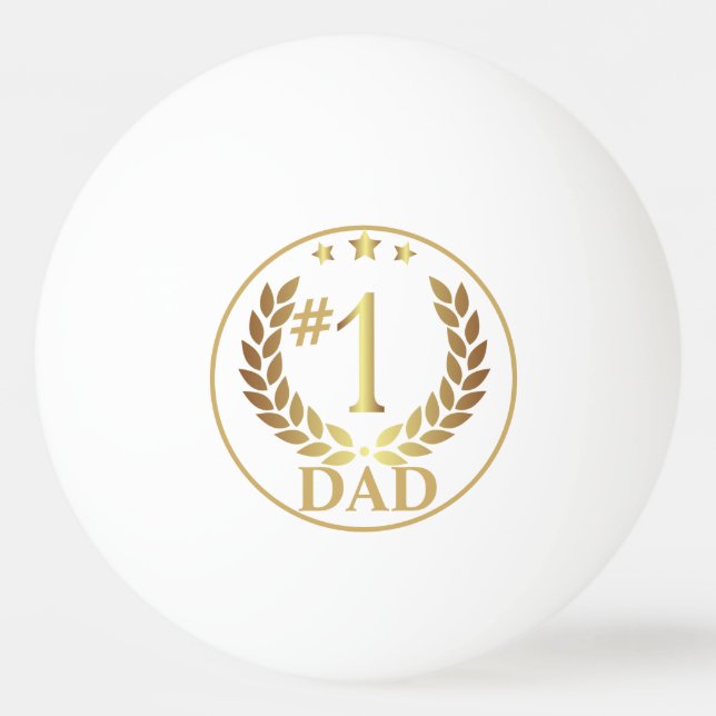 #1 Emblem Fars dag Gift PAPPA Pingisboll (Framsidan)