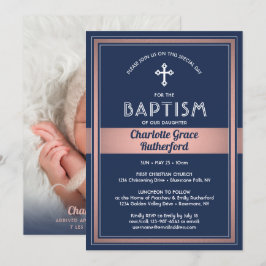 1 Fågelinbjudan till foto-flicka-baptism - födelse Inbjudningar