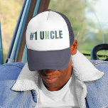 #1 Farbror | Roligt farbror Gift Idea Keps<br><div class="desc">Fira världens kallaste morbror med denna djärva och snyggt "#1 UNCLE" -truckerkeps! Designad i återinspirerad blocktext med en mjuk färg-palett i vintage gör detta tak en roligt och tankfull gåva till födelsedagar, Far dag, eller bara för att. En perfekt för den roligt morbror kärlek! 🎁 Varför det är fantastisk: ・...</div>