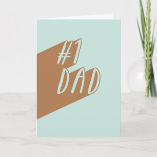 #1 Fars dag-kort för Pappa - Aqua Kort