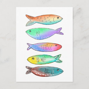 1 fisk 2 vykort