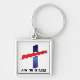 #1 fläkt i ber för fakturorna fyrkantig silverfärgad nyckelring