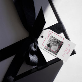 1 Foto Alla hjärtans dag Modern Röd Och Rosa Presentetikett
