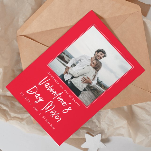 1 -Foto Collage Par Valentinsdag blandning Julkort (1 -Photo Collage Couple Valentine's day mixture Holiday Card)