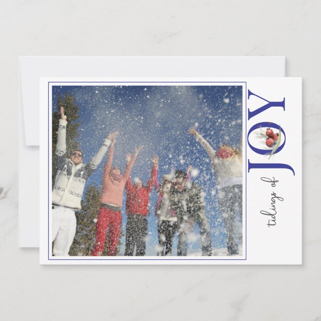 1 FOTO PÅ VITCHRISTMAS-KORT - JOY JULKORT (Framsida)