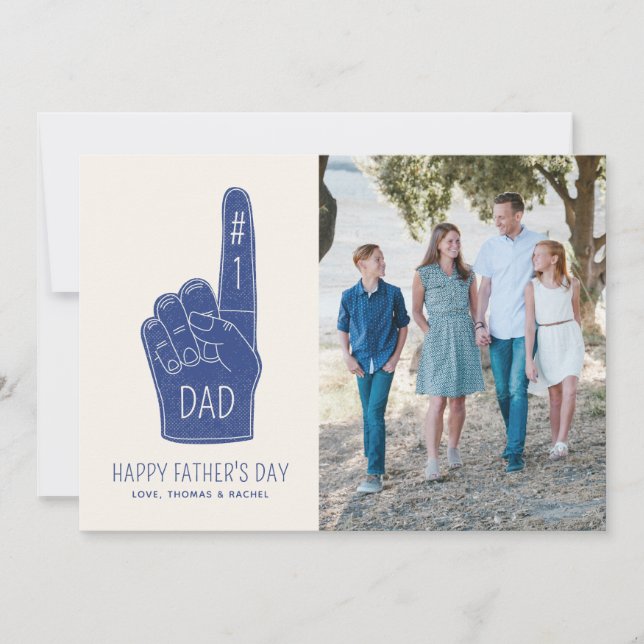 #1 Fotoport för skum Finger Fars dag i Pappa Meddelande (Framsida)