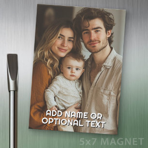 1 Fullfoto och enkel tjock textmall Magnetisk Inbjudningskort