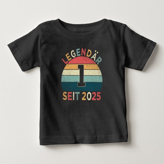 1. Geburtstag Legendär Seit 2025 Jahrgang T Shirt (Framsida)