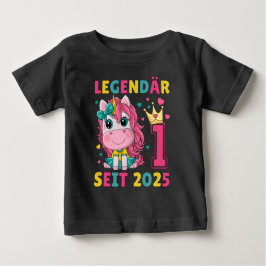 1. Geburtstag Mädchen Einhorn Legendär Seit 2025 T Shirt