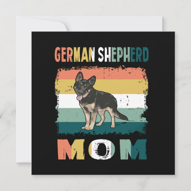 1 German Shepherd Mom Inbjudningar (Framsida)
