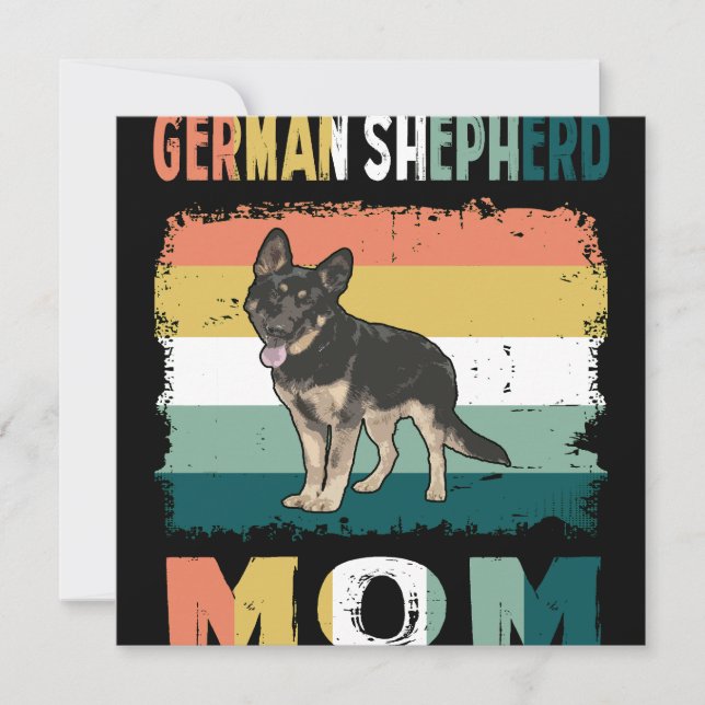 1 German Shepherd Mom Inbjudningar (Framsida)