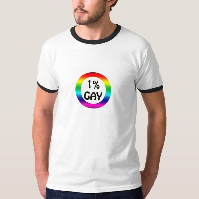 1% glad regnbåge vid PercentGay.com Tröja (Framsida)