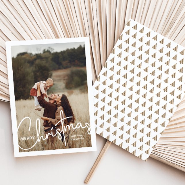 1 God jul för handskrivet fotoskript Julkort (Skapare uppladdad)