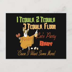 1 golv för Tequila för Tequila 3 för Tequila 2 Vykort