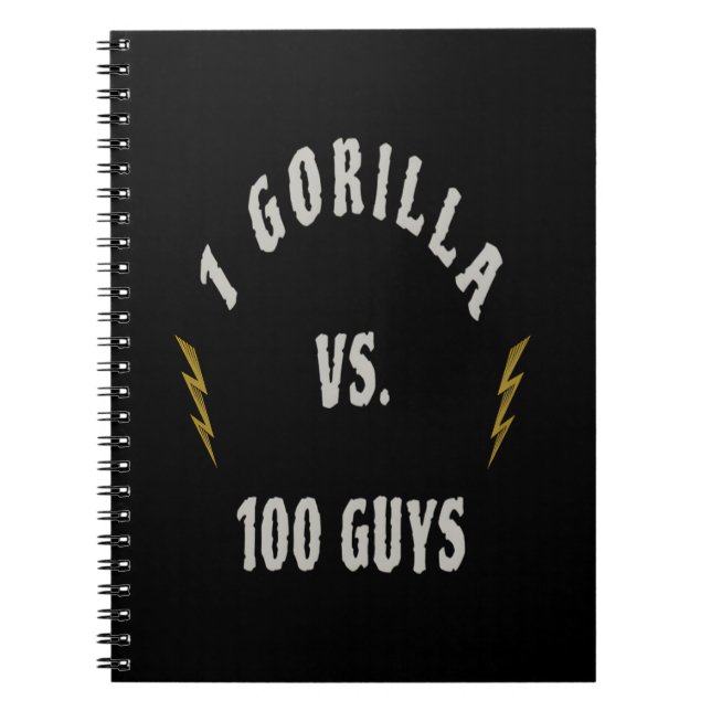 1 Gorilla vs. 100 killar Anteckningsbok (Framsidan)