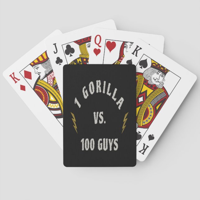 1 Gorilla vs. 100 killar Casinokort (Baksidan)