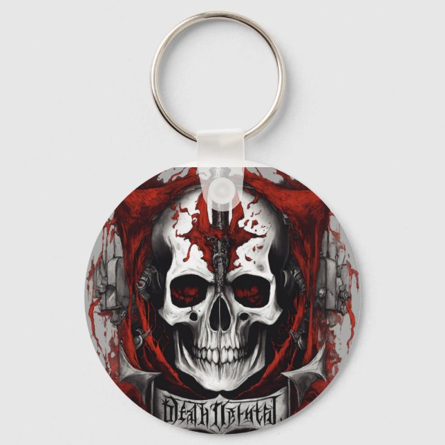 1. "Gothic Skull Keychain: Unlock Your Mörk Side" Nyckelring (Framsida)