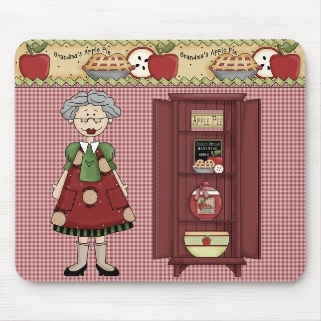 #1 Grandmas Apple Paj Mousepad Musmatta (Framsidan)