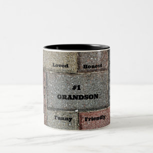 #1 Grandson Två-Tonad Mugg