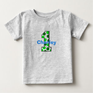 1 Grönt Polka Dot Birthday Shirt Tröja