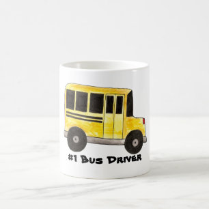 #1 Gult Buss Driver Lärarutbildning i Kaffemugg