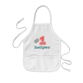 #1 hjälppungar apron unisex boyflicka barnförkläde