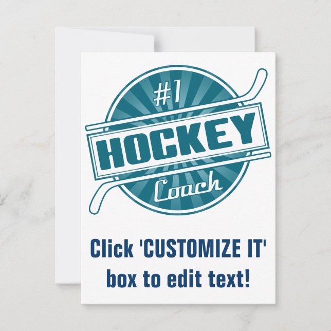#1 Hockey Coach (blå) (Framsida)