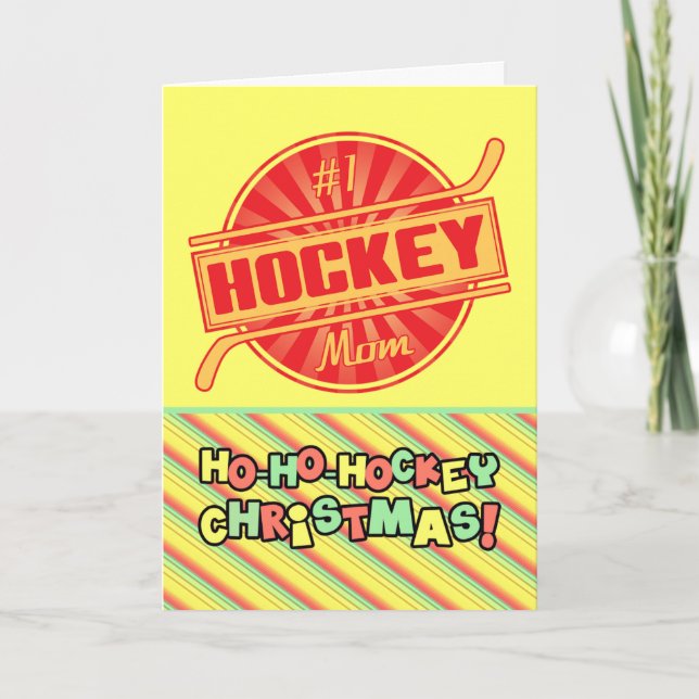 #1 Hockey Mamma-julkort Helgkort (Framsida)