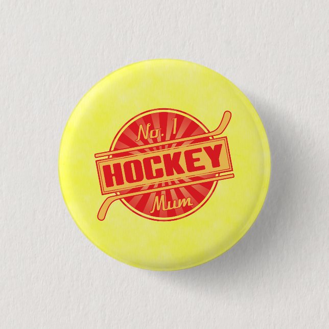 1 Hockey Morsa Badge, Ice Hockey Badge Knapp (Framsida)