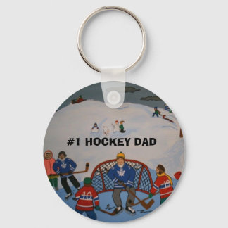 #1 HOCKEY PAPPA nyckelring