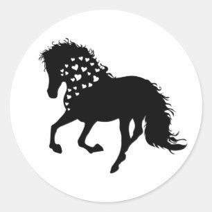 1- Horse Shirt, Horse Lover Tee, Girls Horse Runt Klistermärke