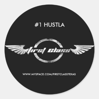 #1 hustla-dekal runt klistermärke