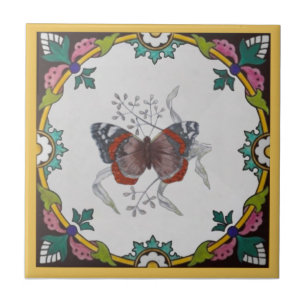 1 i serien Repro Antique Minton Butterfly Series Kakelplatta