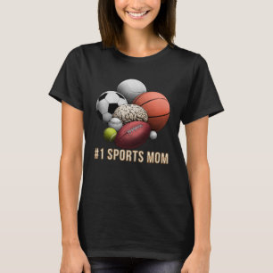 1 Idrottsportsport Mamma Baseball Basketball T Shirt