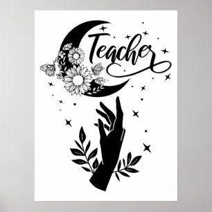 1- inspirerande Tröja för lärare, minimalistisk lä Poster