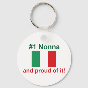 #1 italiensk Nonna och stolt av den! Gåva Nyckelring