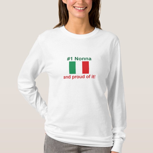 #1 italienska Nonna (farmodern) T-shirt (Framsida)