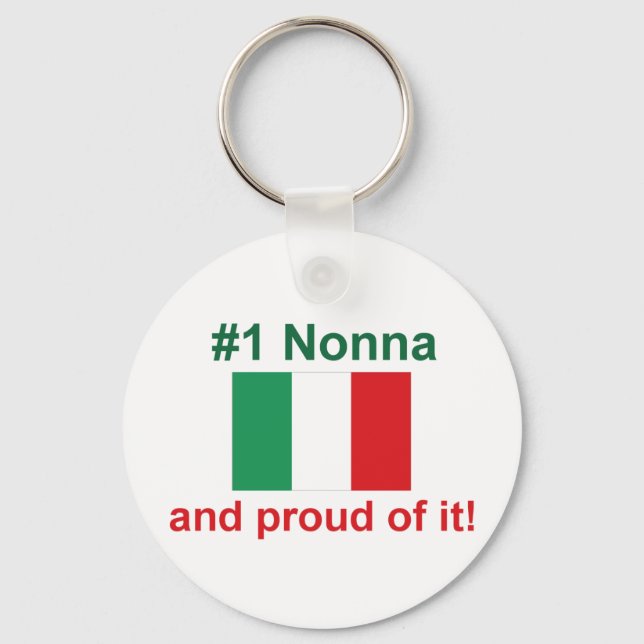 #1 Italienska nonna och stolt över det! Gift Nyckelring (Framsida)