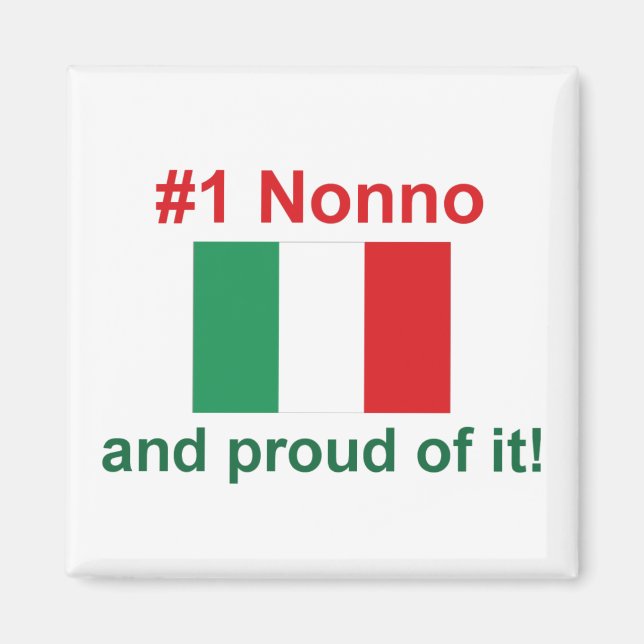 #1 Italienska Nonno Magnet (Framsidan)