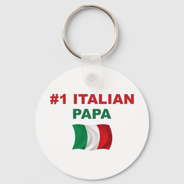 #1 Italienska Pappa Nyckelring (Framsida)