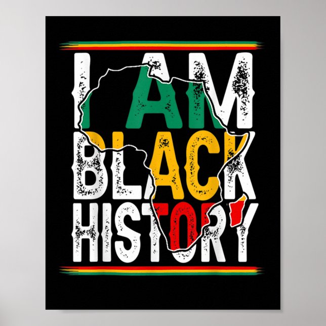 1 Jag är Black History Month African American Prid Poster (Framsidan)