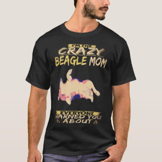 1 Jag är den galna Beagle-Mamman Beagle T Shirt